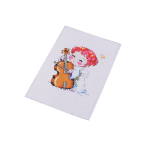 Set de brodat pentru copii, model imprimat 14 x 20 cm, Ingeras