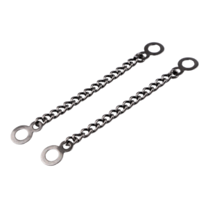 Set 2 lanturi metalice decorative pentru confectii 9 cm Negru