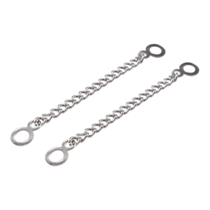 Set 2 lanturi metalice decorative pentru confectii 9 cm Nichel