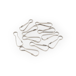 Set 10 carabine metalice, lungime 32 mm, argintii