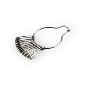 Set 12 ace de siguranta Crisalida, lungime 19 mm, Argintiu