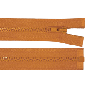 Fermoar plastic detasabil, lungime 80 cm, Bej maroniu