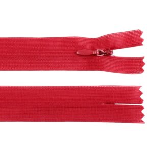 Fermoar ascuns nedetasabil, lungime 55 cm, Rosu