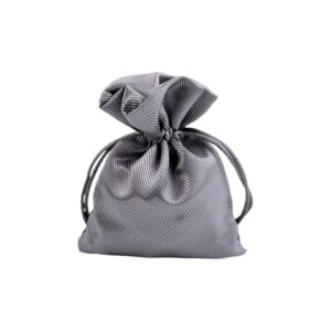 Saculet din satin pentru cadouri Crisalida, 9,5x13 cm, Argintiu