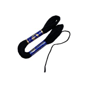 Ata bumbac pentru brodat Mouline NITARNA, 8 m, Negru