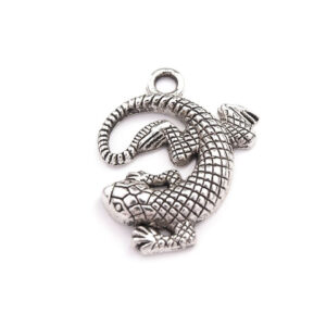 Pandantiv decorativ soparla, 25 x 25 mm Argintiu