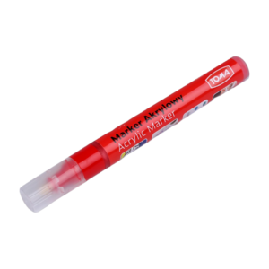 Marker acrilic creativ Toma, 4 mm, Rosu