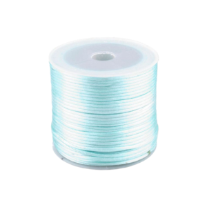 Snur satinat pentru tehnica kumihimo, 27 m, diametru 1 mm, Bleu