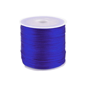 Snur satinat pentru tehnica kumihimo, 27 m, diametru 1 mm, Albastru cobalt