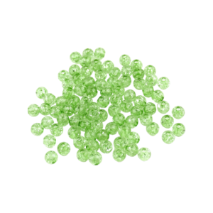 Set 250 margele plastic Cracked, diametru 6 mm, 30 g, Verde