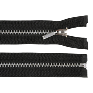 Fermoar metalic detasabil Crisalida, lungime 60 cm, Negru