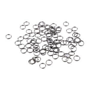 Set 140 inele metalice de conectare Crisalida, diametru 8 mm, Negru