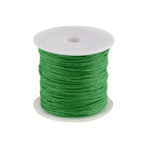 Snur din bumbac cerat Crisalida, diametru 1 mm, lungime 20 m, Verde