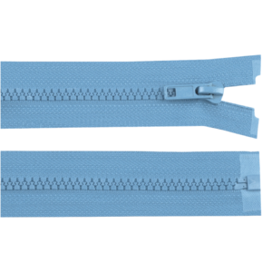 Fermoar plastic detasabil Crisalida, lungime 85 cm, Albastru deschis