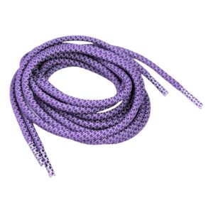 Set 2 sireturi rotunde reflectorizante Crisalida, lungime 130 cm, Violet