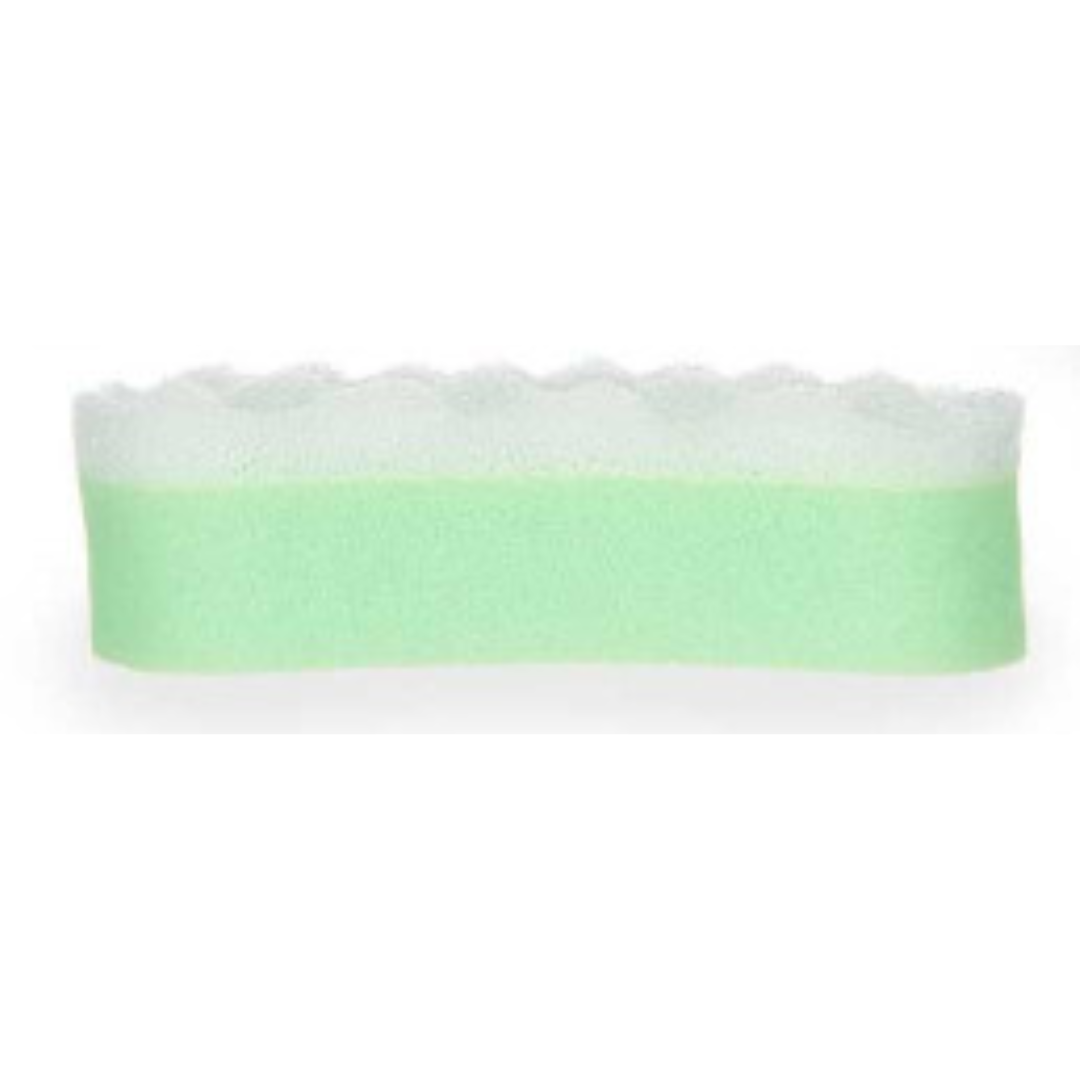 Burete-de-baie-Berilo-cu-strat-dublu-pentru-exfoliere-si-masaj-bicolor-14-x-8.5-x-4cm_verde_1.png