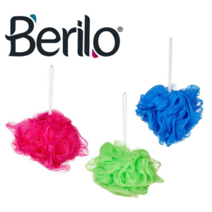Burete de baie tip floare / lufa, cu textura fina, Berilo, 13 cm