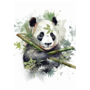 Set de broderie cu diamante 5d, Bootic®, pictura cu diamante, mozaic, model Panda, 30x40cm