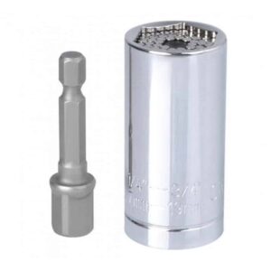 Tubulara universala 7-19mm cu adaptor, Bootic, otel CR-V, crom-vanadiu inoxidabil