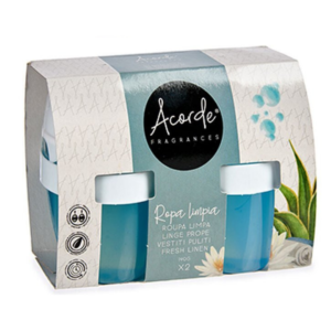 Set 2 odorizante de camera Acorde, cu gel, aroma Parfum Curat, 140grame x 2